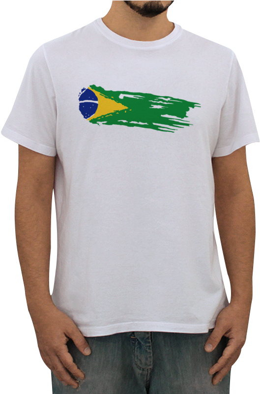 Camiseta Bandeira Brasil De Mtyna - Camiseta Docker (800x800), Png Download
