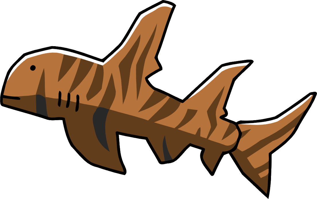 Bullhead Shark - Scribblenauts Shark (1103x694), Png Download