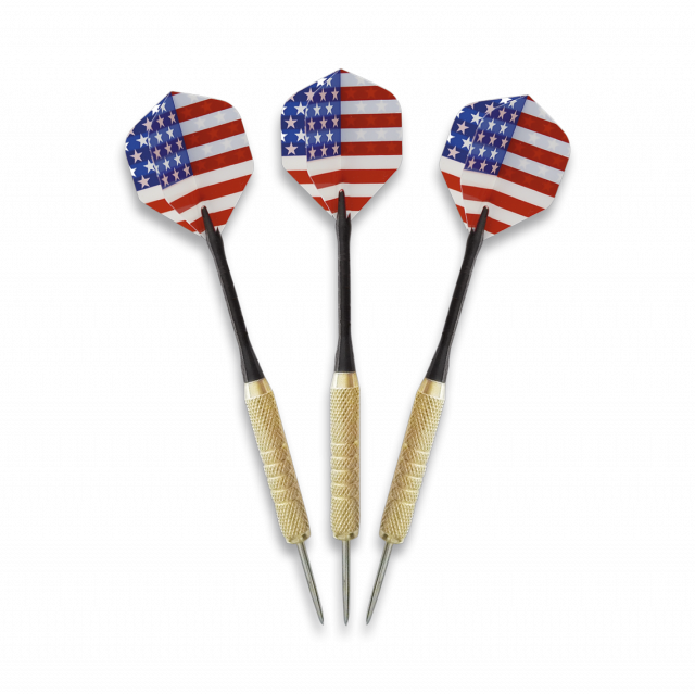 Set 3 Dardos Bandera Usa Albainox Venta - Darts (640x639), Png Download