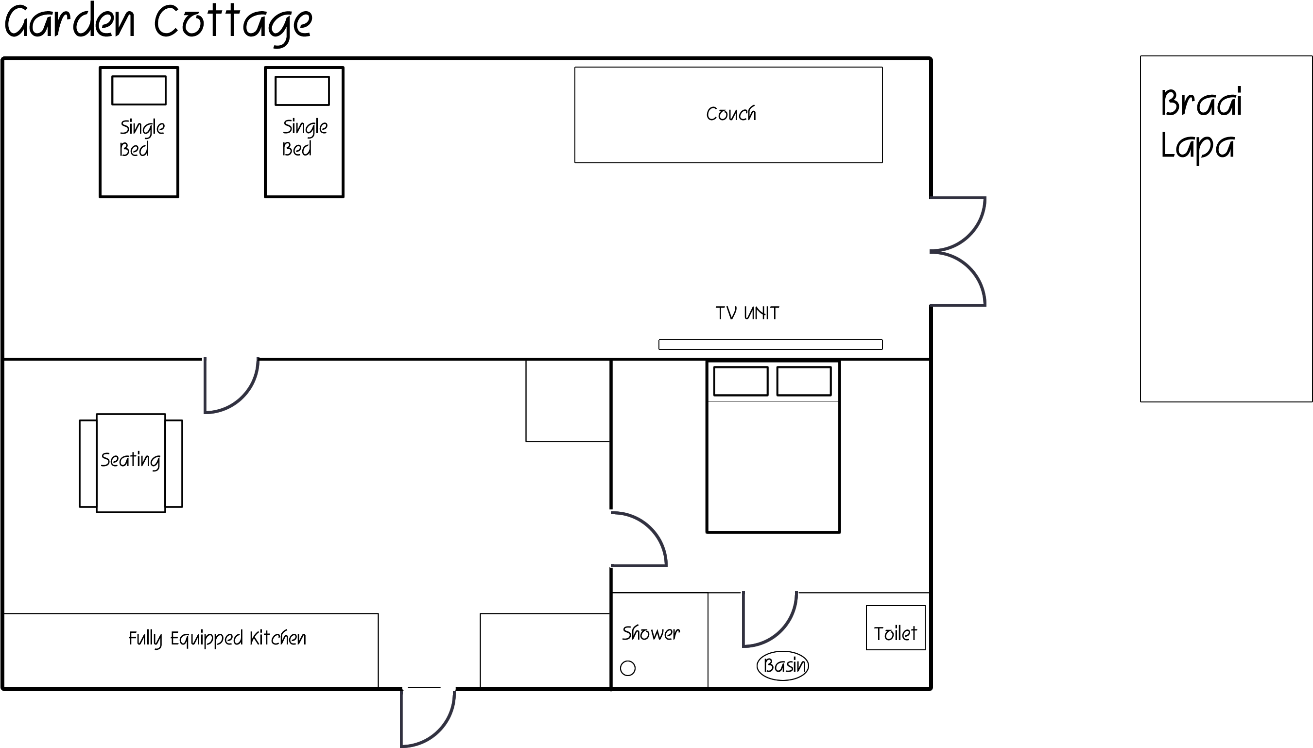 Garden Cottage Plans - Diagram (2760x1582), Png Download