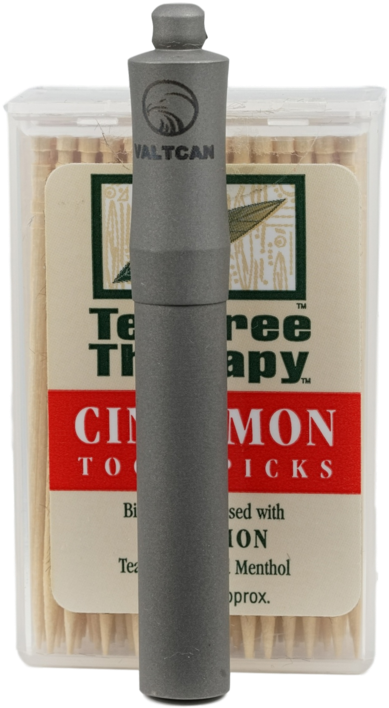 Valtcan Toothpick Holder Titanium Pill Bill Urn Canister - Toothpick (530x773), Png Download