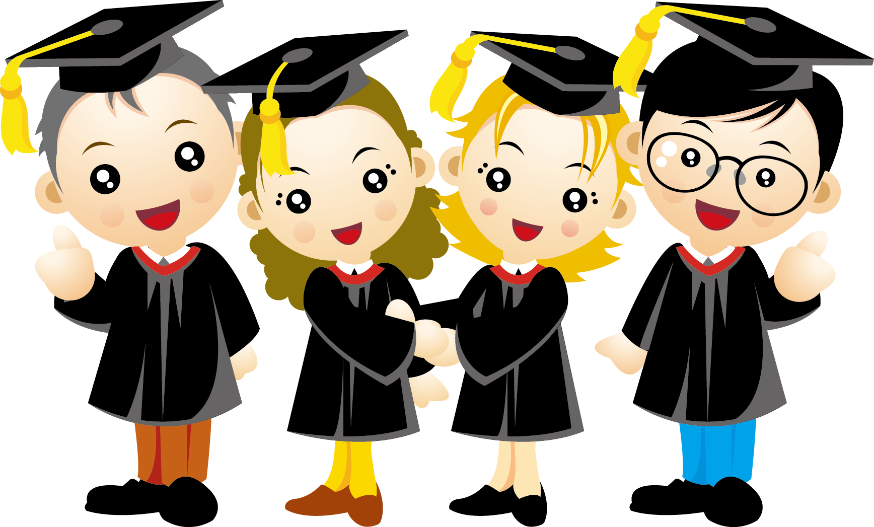 Graduate Clipart Rights Child - Graduation Child Png (1736x1047), Png Download