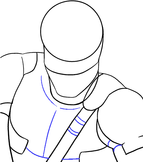 How To Draw Deadpool - Line Art (678x600), Png Download