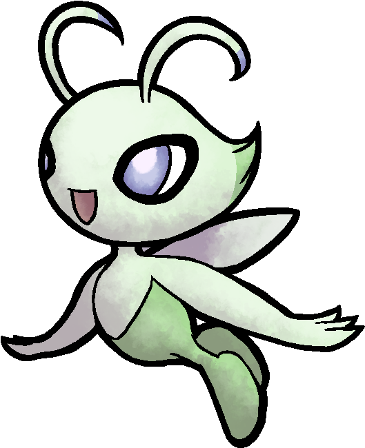 A Few Days Ago My Internet Went Out So Have A Celebi - Cartoon (700x670), Png Download