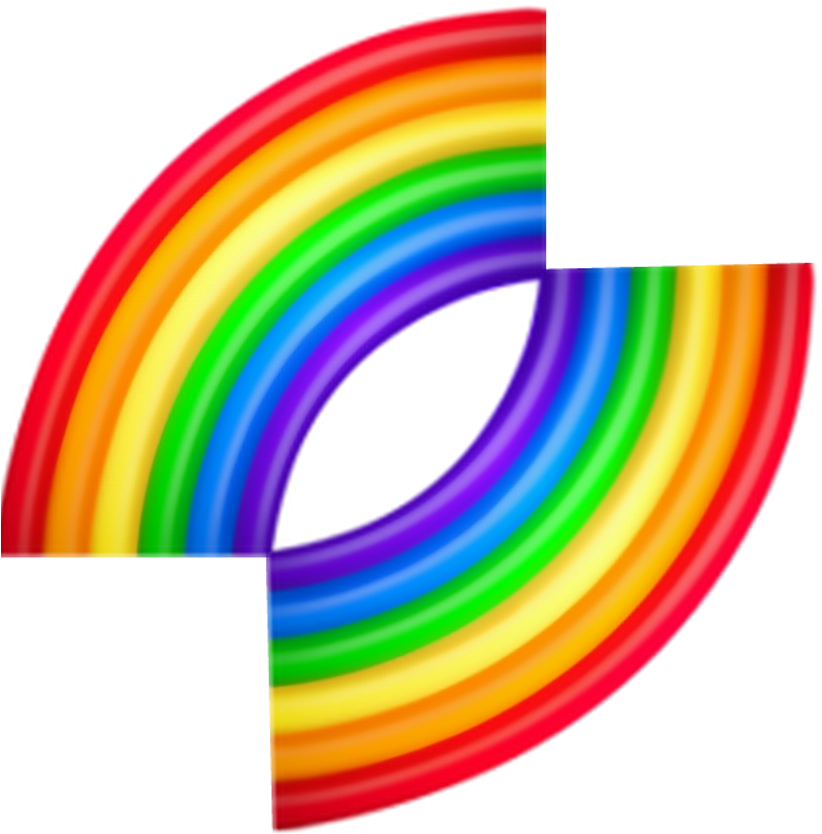 Rainbow Sticker - Emoji De Arcoiris Iphone (1024x1024), Png Download