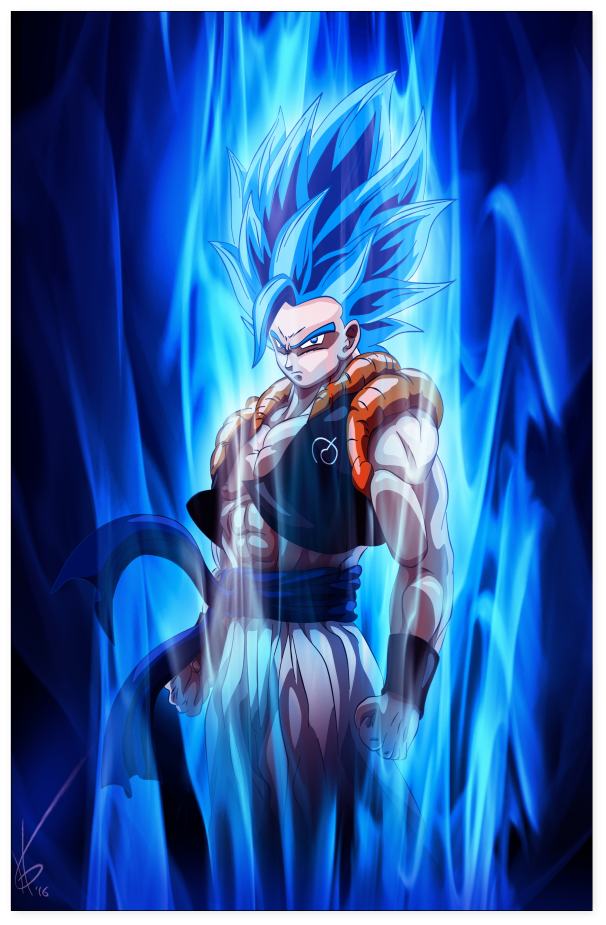 Gogeta Blue Poster - Super Saiyan Blue Gogeta Wallpaper Hd (1024x1024), Png Download