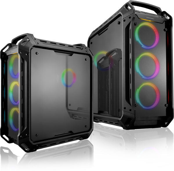 Cougar Panzer Evo Rgb Full Tempered Glass Case - Cougar Panzer Evo Rgb (600x590), Png Download