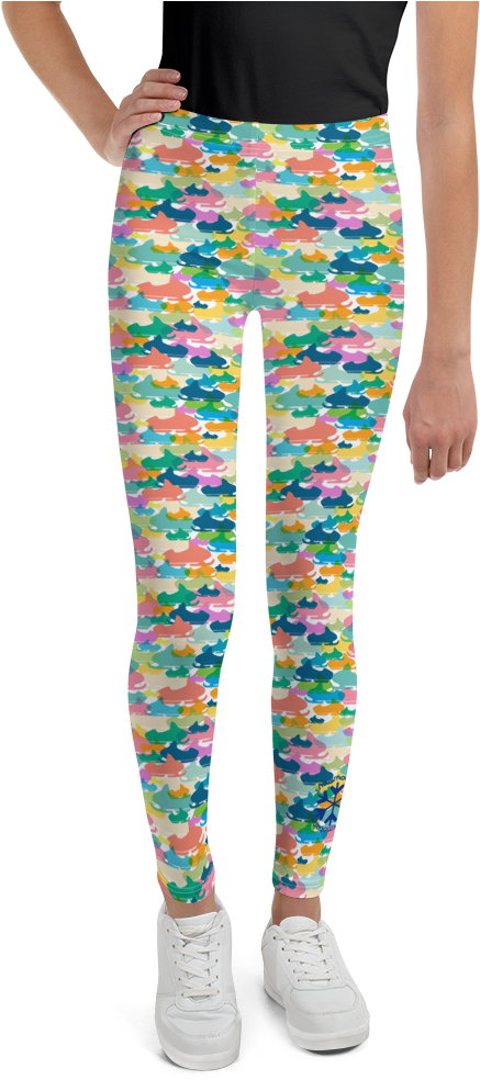 Sled Camo Multi - Leggings (1000x1000), Png Download