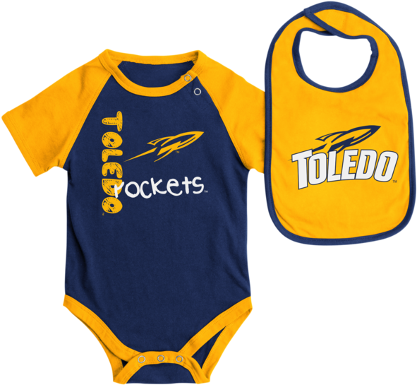 University Of Toledo Infant Rookie Onesie And Bib Set - Infant Bodysuit (600x600), Png Download