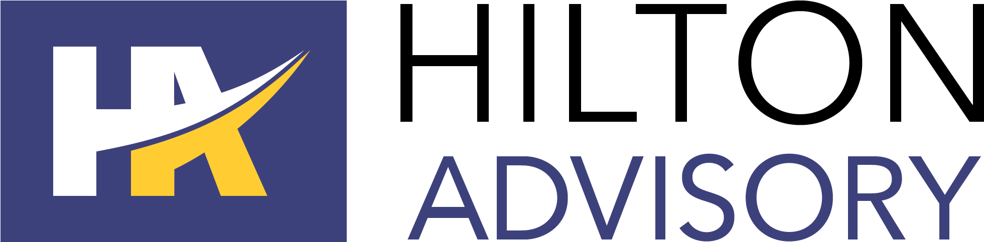 Hilton Advisory Logo Long Dark - Hilton Worldwide (2431x951), Png Download