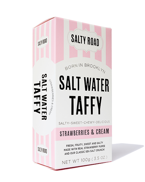Strawberries & Cream Salt Water Taffy - Paper (499x625), Png Download
