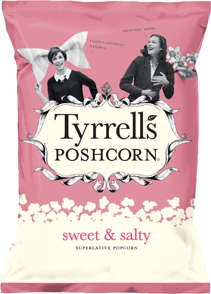 Poshcorn Sweet & Salty - Tyrrells Poshcorn Sweet & Salty (874x1104), Png Download