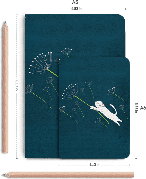 Dailyobjects Cat Dandy A5 Notebook Plain Buy Online - Illustration (600x700), Png Download