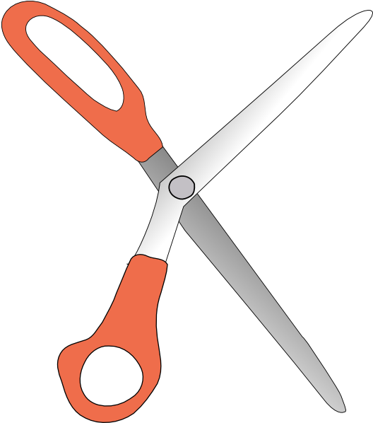 Scissors Shaped Like Ak (588x597), Png Download