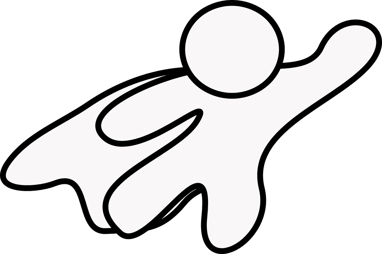 Hero - Super Hero Outline (1280x852), Png Download