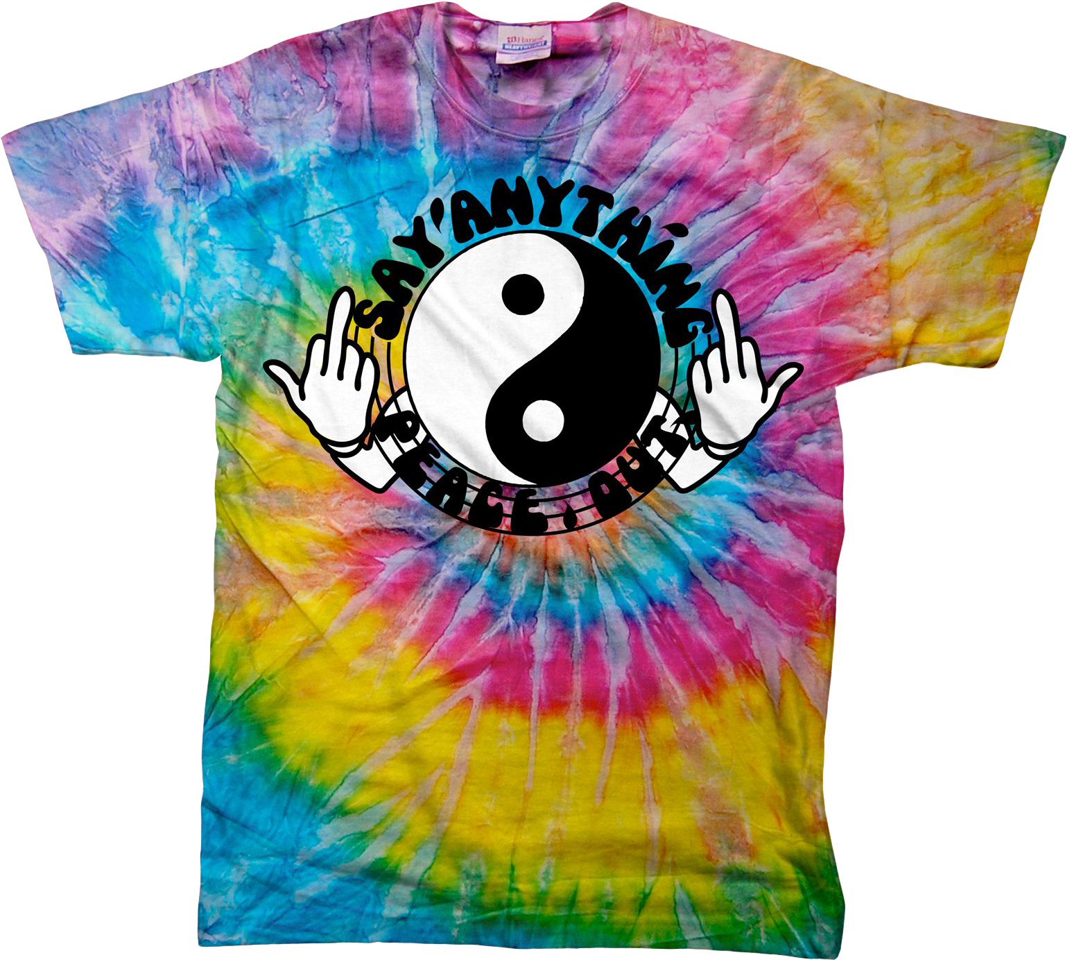 Tie Dye Peace Shirt (1600x1600), Png Download