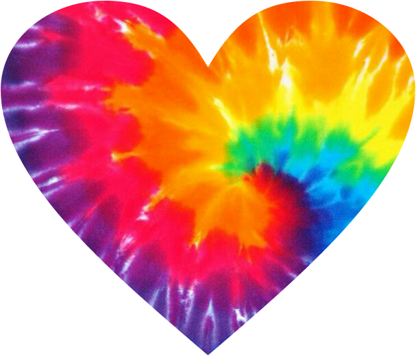 Hippie Hippielove Love Heart Tiedye Picture Free - Tie Dye Love Heart (607x519), Png Download