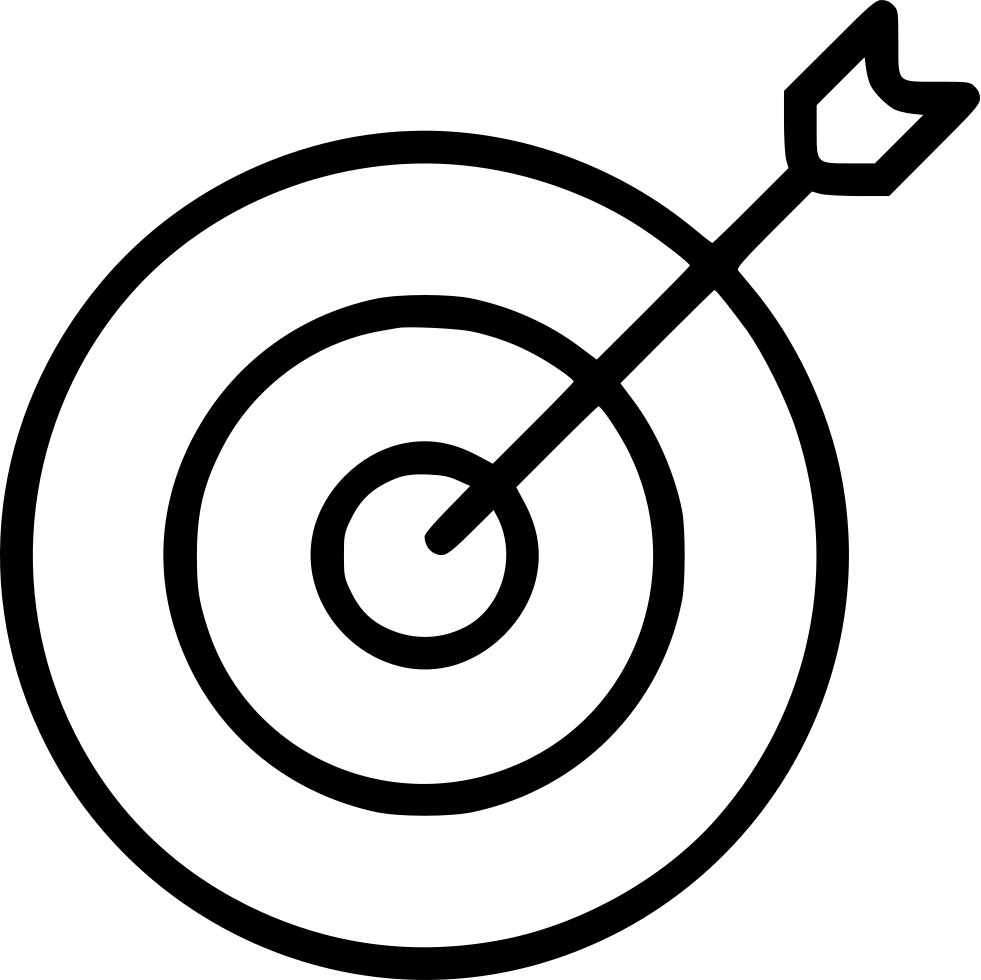 Archery Bull Eye Dart Board Arrow Svg - Bulls Eye Image Black And White (981x980), Png Download