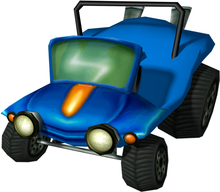 Crash Bandicoot The Wrath Of Cortex Blue Enemy Car - Crash Bandicoot The Wrath Of Cortex Car (457x400), Png Download