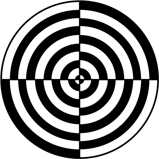 Crazy Bull's Eye - Black And White Optical Illusion Drawings (800x800), Png Download