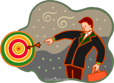 Bull's-eye Royalty Free Vector Clip Art Illustration - Goal (480x352), Png Download