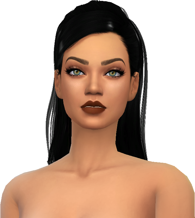 Rihanna Face Png - Rihanna The Sims 4 (653x720), Png Download
