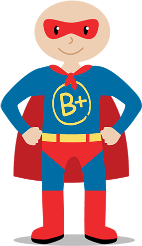 Super Bpositive Hero - Cartoon (289x500), Png Download