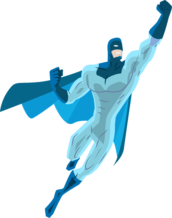 Flying-hero - Superhero (598x755), Png Download