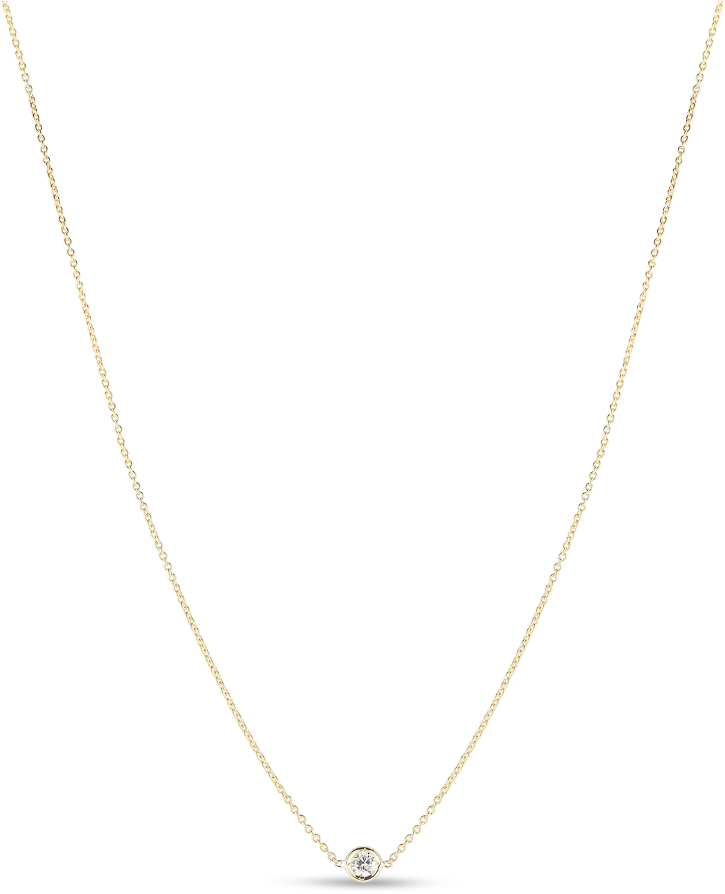 Diamonds By The Inchnecklace With 1 Diamond Station - Necklace With 1 Diamond Station Roberto Coin (1600x1600), Png Download