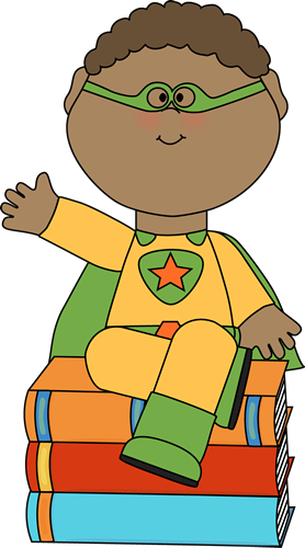 Transparent Stock Super Hero Clipart - Free Clipart Super Reader (278x500), Png Download