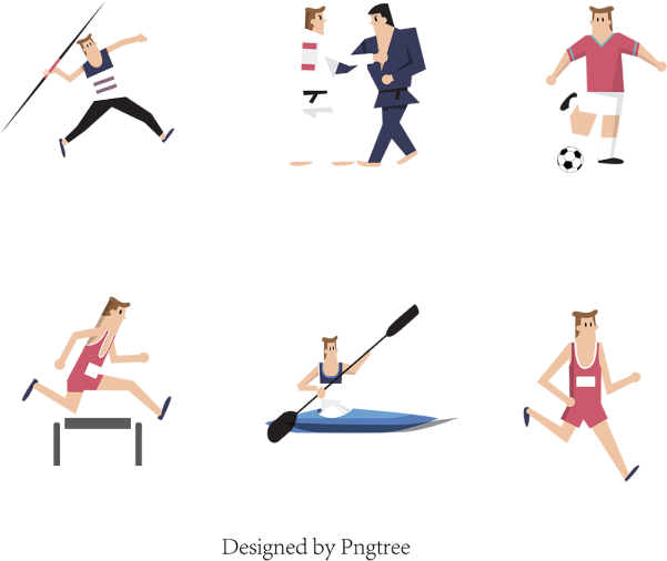 Cartoon Flat Sports Exercise Villain, Throwing, Football, - Vector Graphics (640x640), Png Download