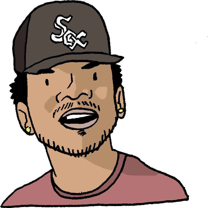 Chano For Mayor A Drawing Of Chance - Chance The Rapper Cartoon Drawings (982x1000), Png Download