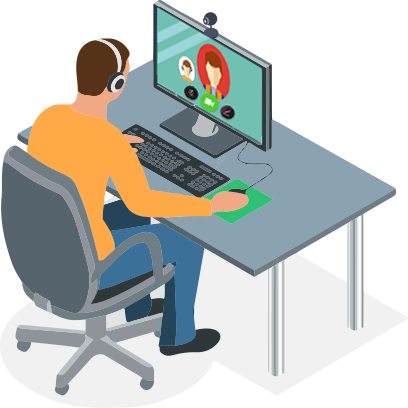 Man Work With Laptop Vector (408x408), Png Download