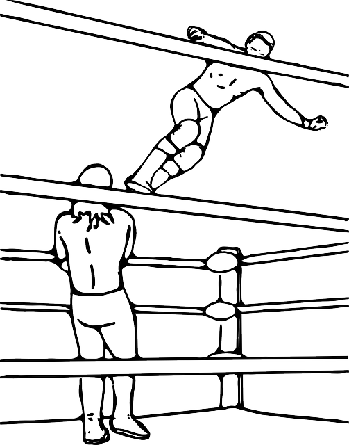 Dropkick, Ropes, Turnbuckle, Wrestler, Wrestling - Pro Wrestling Clipart (503x640), Png Download