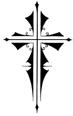 Cross Tattoos Transparent Clipart - Cross Tattoo Transparent Background (400x400), Png Download