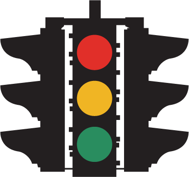 Traffic Signals Are Placed At Intersections To Keep - Street Sign Of Traffic Light (387x363), Png Download