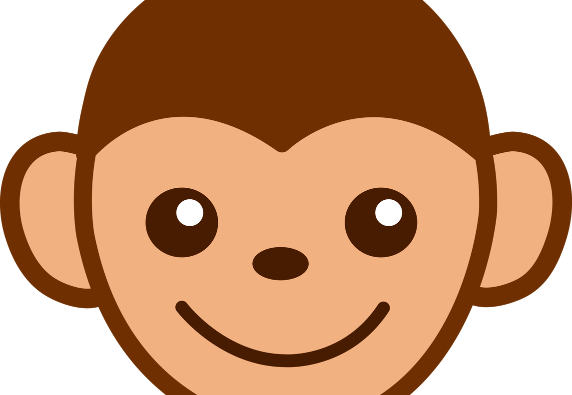 Free Clipart Laughing Face - Monkey Clip Art (1145x791), Png Download