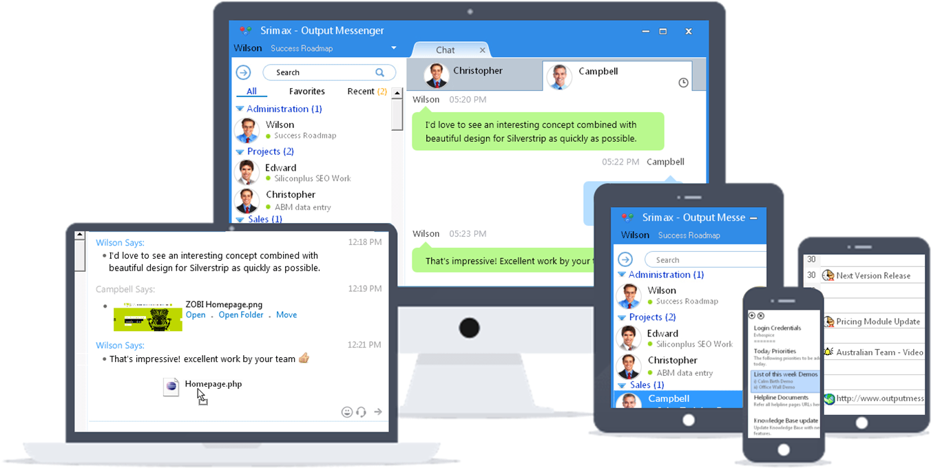Output Messenger New Features For Better Team Collaboration - Big Data (1411x787), Png Download