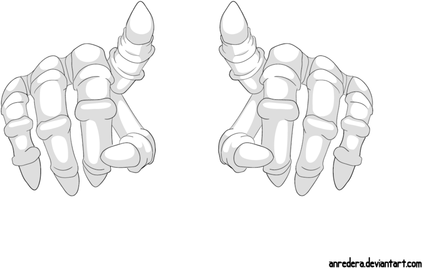 Clipart Library Skeleton By Anredera Deviantart - Skeleton Hands Png (1024x729), Png Download