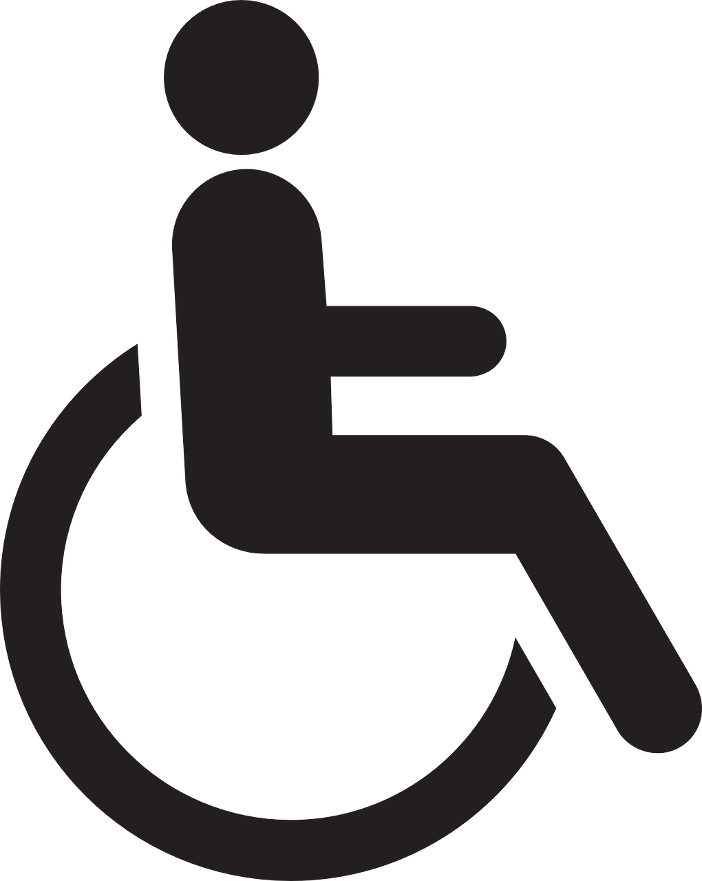 Handicapped Chair Wheelchair - Simbolo Cadeira De Rodas (1020x1280), Png Download