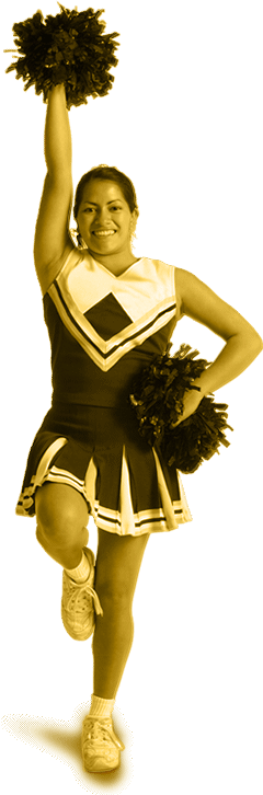 Youth Cheerleader - Blue Cheerleaders (240x726), Png Download