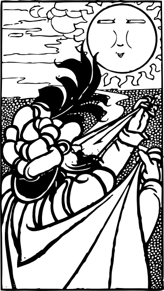 Free Vector The Sun Beats Down Clip Art - Clip Art (336x597), Png Download