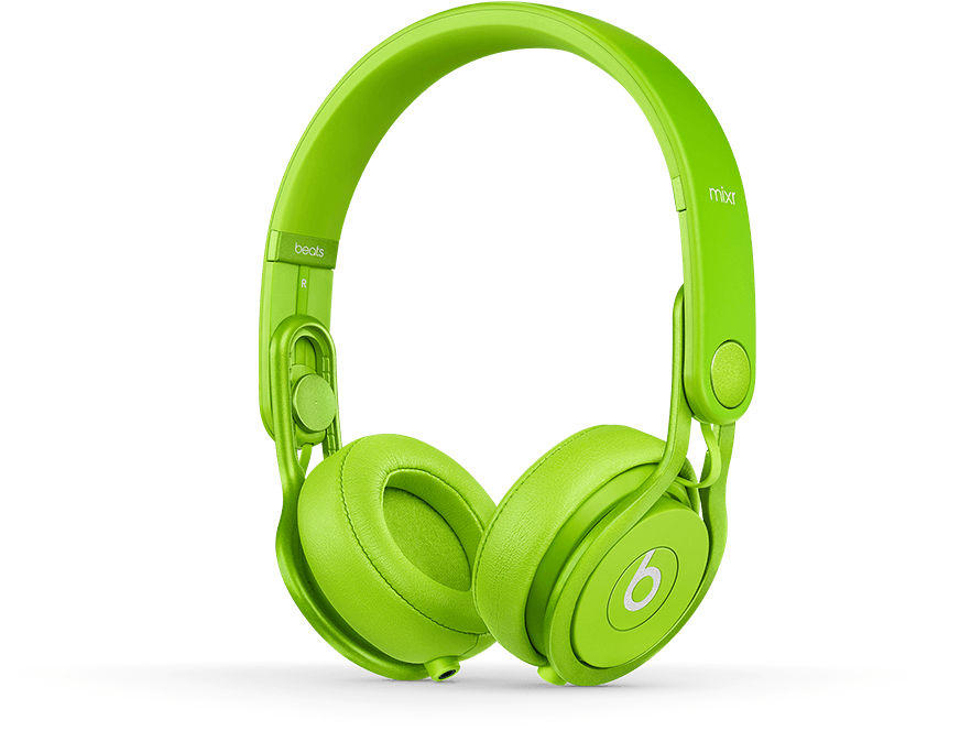 Green Dj Headphones - Beats Mixr On-ear Headphones - Green (1000x700), Png Download