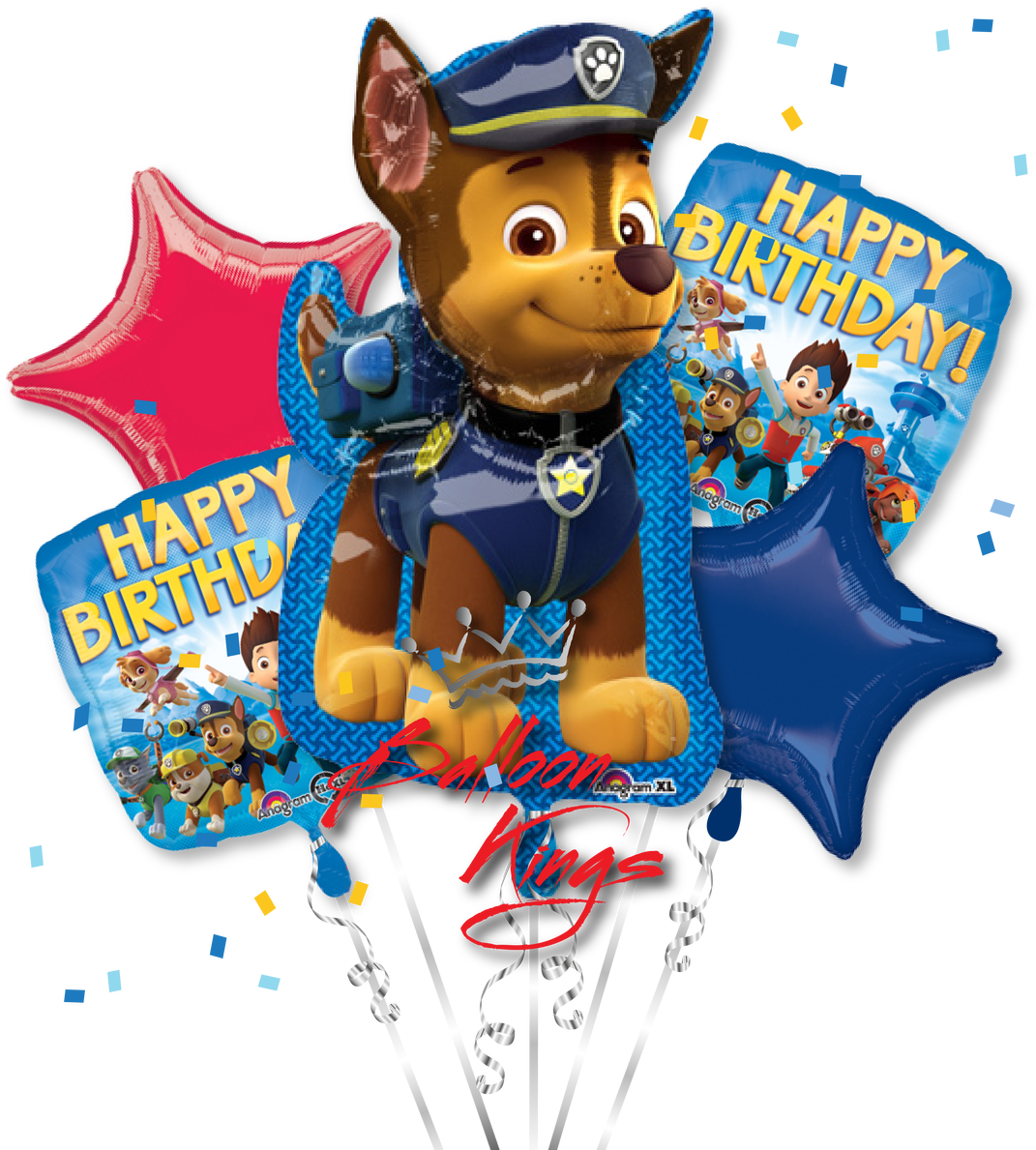 Paw Patrol Chase Png - Paw Patrol Chase Foil Shape Balloon (1280x1280), Png Download