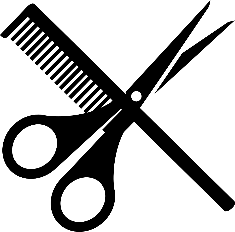 Scissors And Comb Png - Comb And Scissors Png (980x968), Png Download
