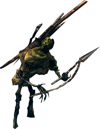 Wooden Scarecrow Scissor - Dark Souls Scarecrow (344x442), Png Download