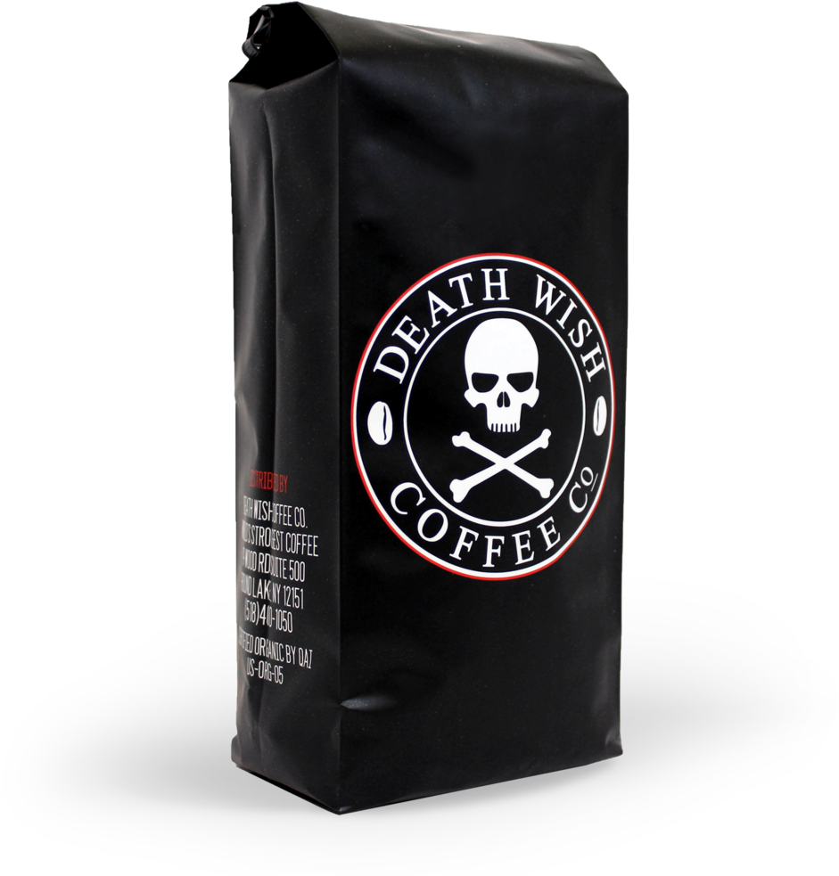 Death Wish Coffee Flat Bottom Bag - Death Wish Coffee India (971x1024), Png Download