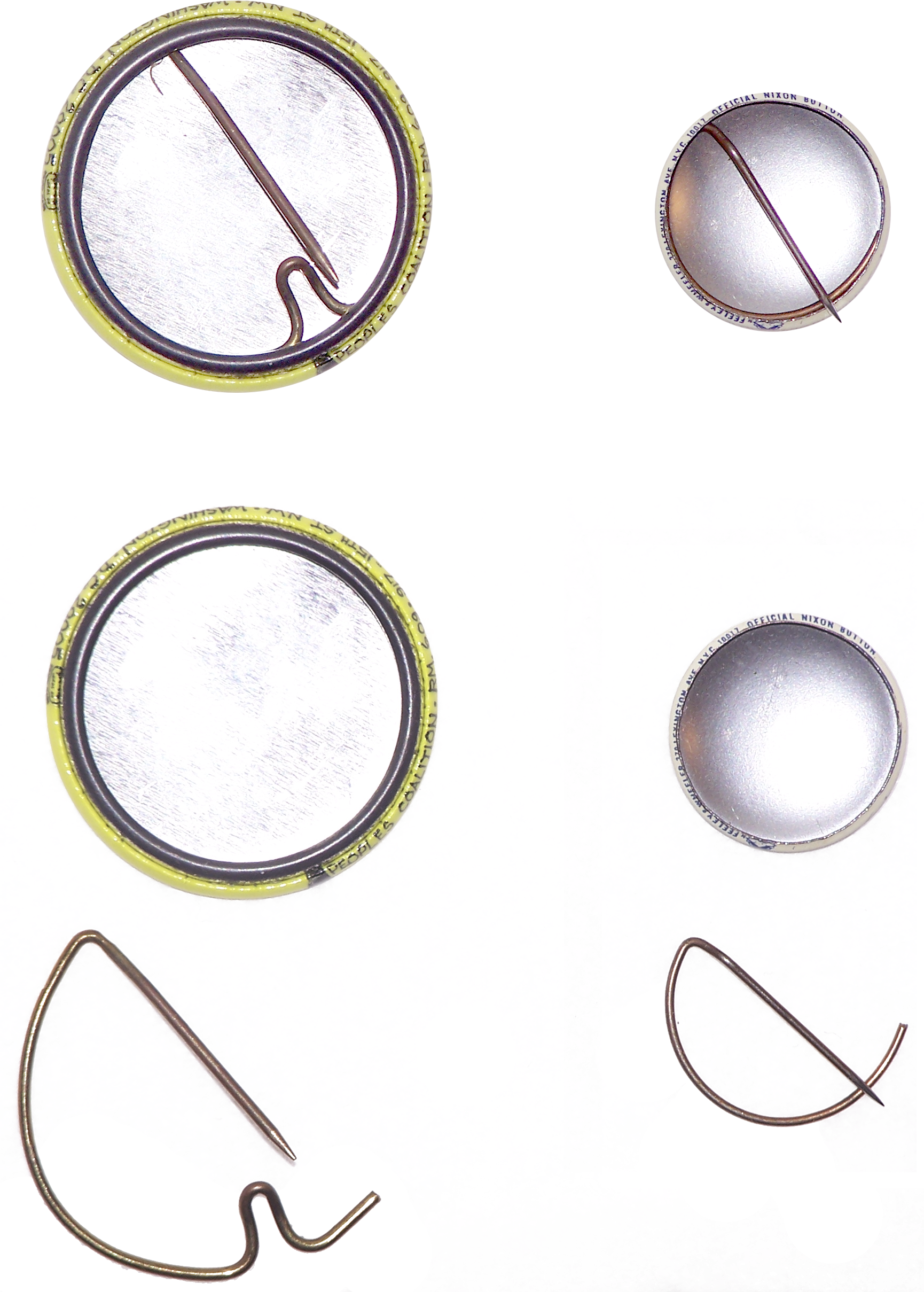Pin-back Button Assembly - Pin Back Of Button (1729x2453), Png Download