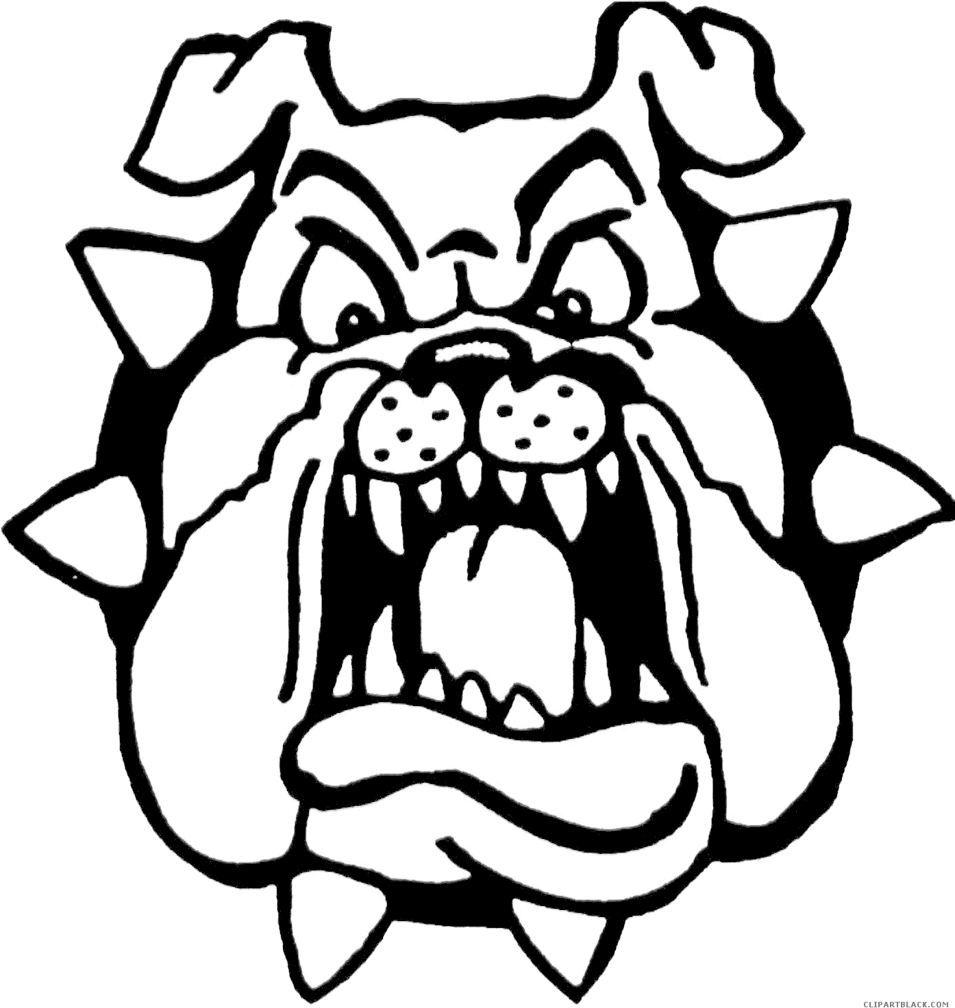 Page Of Clipartblack Com Face Animal Free - Drawings Of Bulldogs Face (1415x1493), Png Download