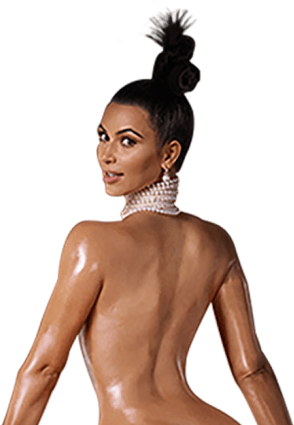 Back Kim Kardashian - Girl (644x926), Png Download